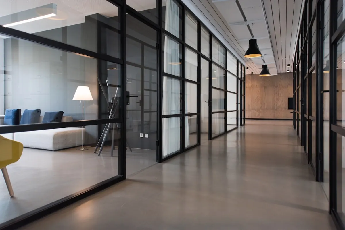 Clean modern workspace
